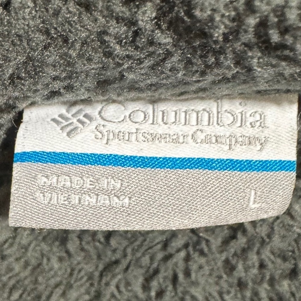 Columbia Women's Charcoal Gray High Pile Fleece Full Zip Jacket WL6084 Large L - Picture 3 of 4